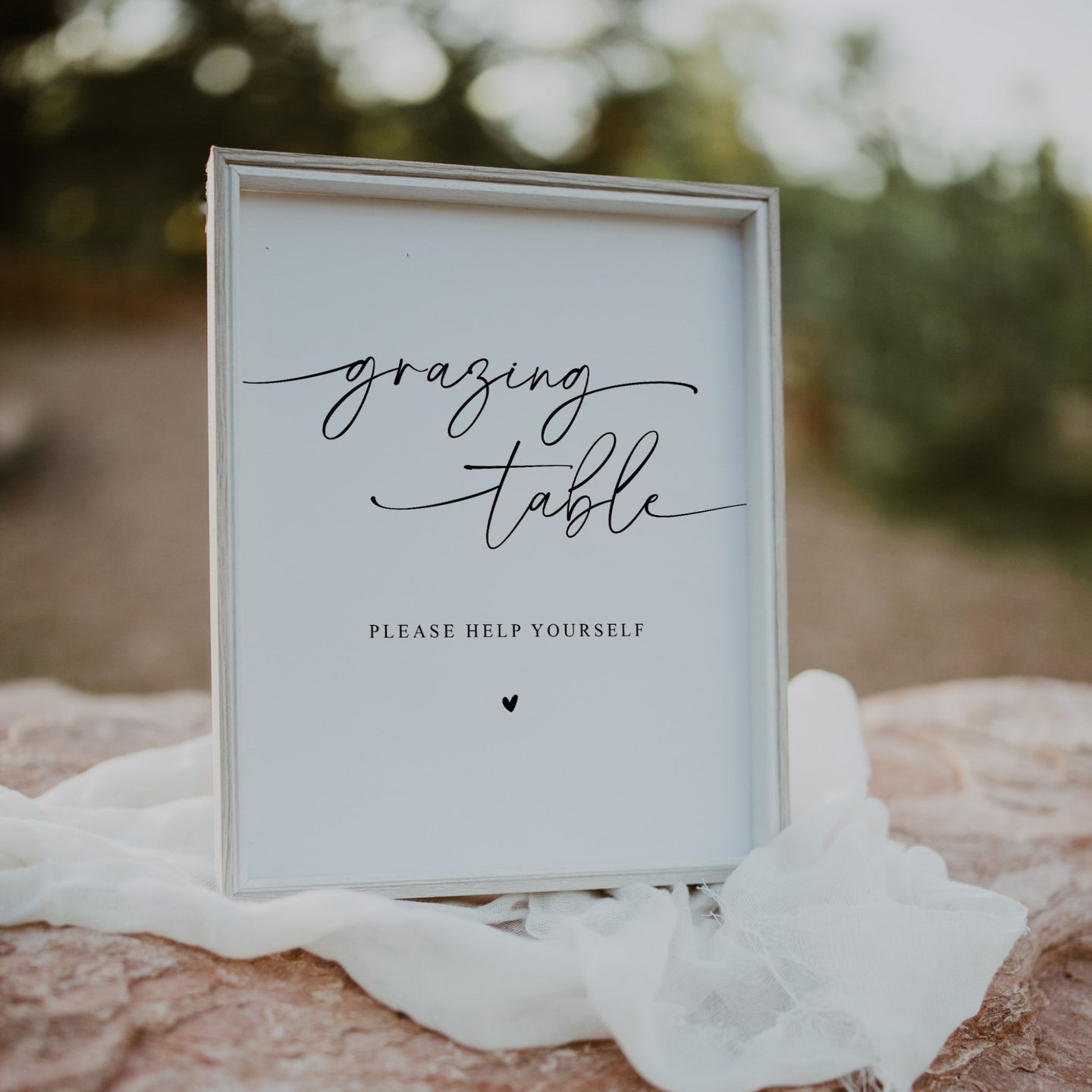 Modern Bridal Shower Grazing Station Sign - SincerelyByNicole
